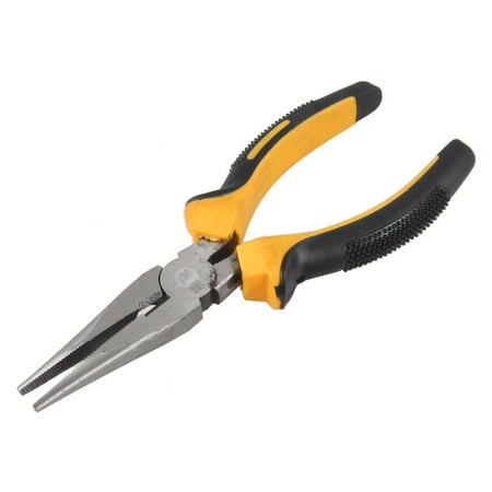 - Orange Black Antislip Handle Long Needle Nose Cutting Pliers Tool 7