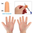 thumbnail image 4 of Uxcell Silicone Gel Finger Cots Support Fingertips Sleeve Protector Thumb Finger Cap 10Pcs 2" Beige, 4 of 7