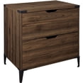 thumbnail image 1 of Armoire de Classement à 2 Tiroirs en Noyer Foncé, 1 of 5