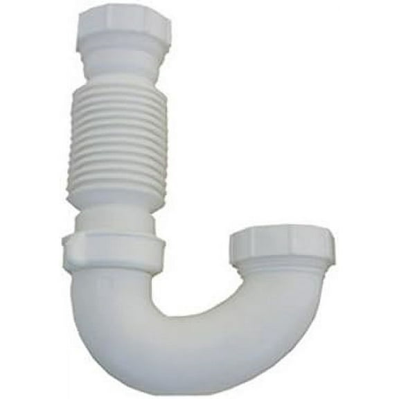 Larsen Supply J-Bend PVC Pipe Fitting - Flexible White - 3.5 to 6-In. — Residential Use, Standard Application