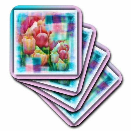 

Shabby Chic Tulips in Watercolor set of 8 Coasters - Soft cst-28822-2