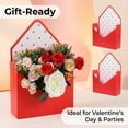 thumbnail image 6 of Valentine Envelope Boxes, Large 8 Inch Valentine’s Day Open-Top Basket Box, Hand Folding Bouquet Flower Box for Arrangements, Envelop Paper Boxes (2 Pcs), 6 of 7