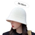 thumbnail image 6 of D-GROEE Winter Solid Color Bucket Hat for Women , Casual Warm Woolen Unisex Outdoor Fisherman Cap, 6 of 8