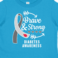 thumbnail image 4 of Inktastic Diabetes Awareness Brave and Strong Boys or Girls Toddler T-Shirt, 4 of 5