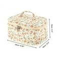 thumbnail image 2 of Unique Bargains 1 Pc Women Large Floral Print Makeup Bag for Travel Vacation Orange Polyester, 2 of 3