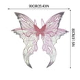 thumbnail image 3 of Fzsteel Sparkly Costume Wings with Elastic Shoulder Straps, Foldable Design for Holiday Parties, Masquerade Balls, Halloween Cosplay and Photo Shoots, 3 of 8