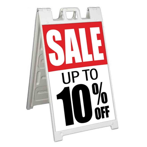 10 Off Special (24" X 36") Standard A-Frame Signicade, Includes Decal Applied To Stand