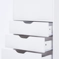 thumbnail image 3 of Naomi Home 6-Drawer Storage Cabinet, Mobile Office Organizer with Wheels for Home Office, White, 3 of 8