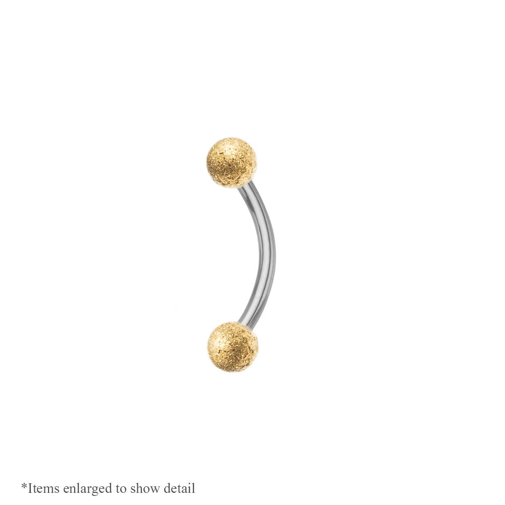 Curved barbell in tragus clearance