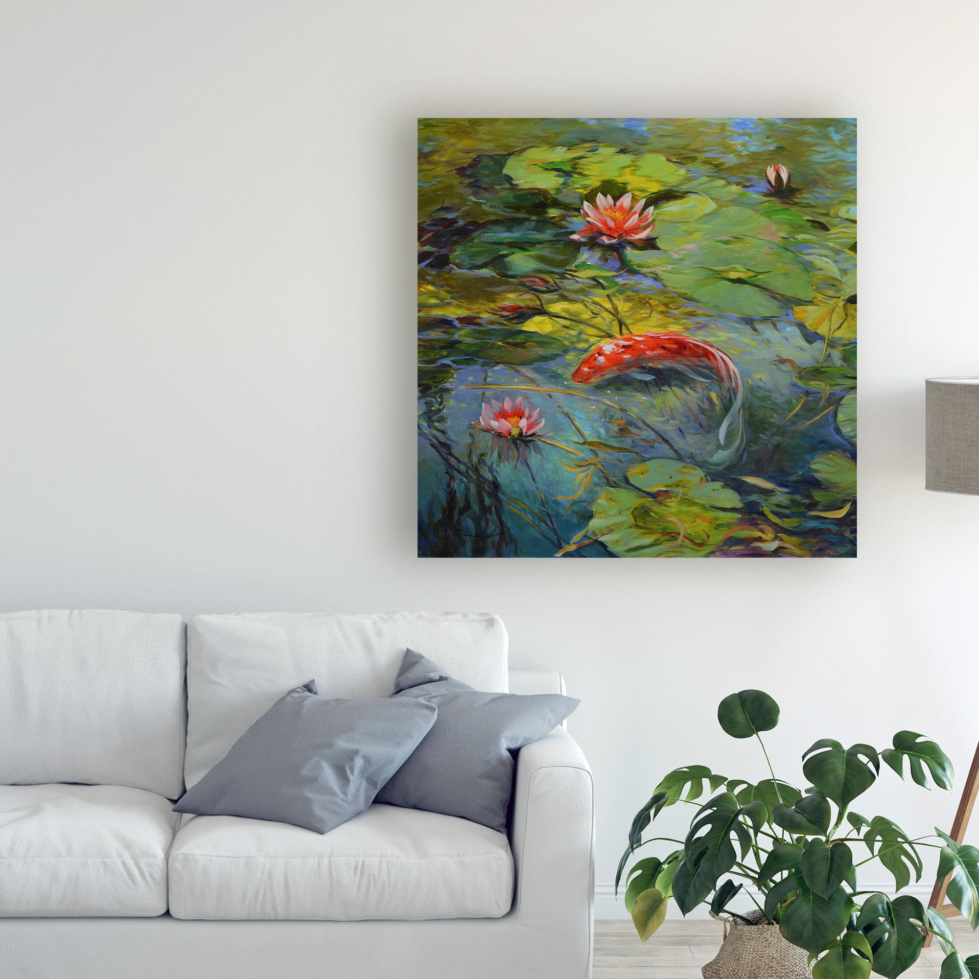Trademark Fine Art 'Vermillion Koi' Canvas Art by Chuck Larivey
