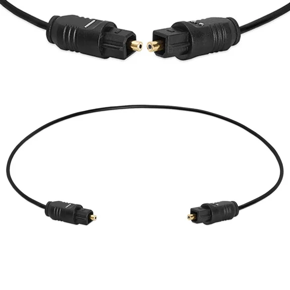 1.5Ft Toslink Fiber Optic Optical Digital Audio Cable Spdif Sound Bar Cord Gold