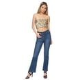 thumbnail image 4 of Womens Classic Retro High Waist Stretchy Skinny Leg Denim Bell Jeans, 4 of 6