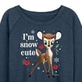 thumbnail image 3 of Disney Bambi - Christmas - I'm Snow Cute - Women's Lightweight French Terry Long Sleeve Shirt, 3 of 5