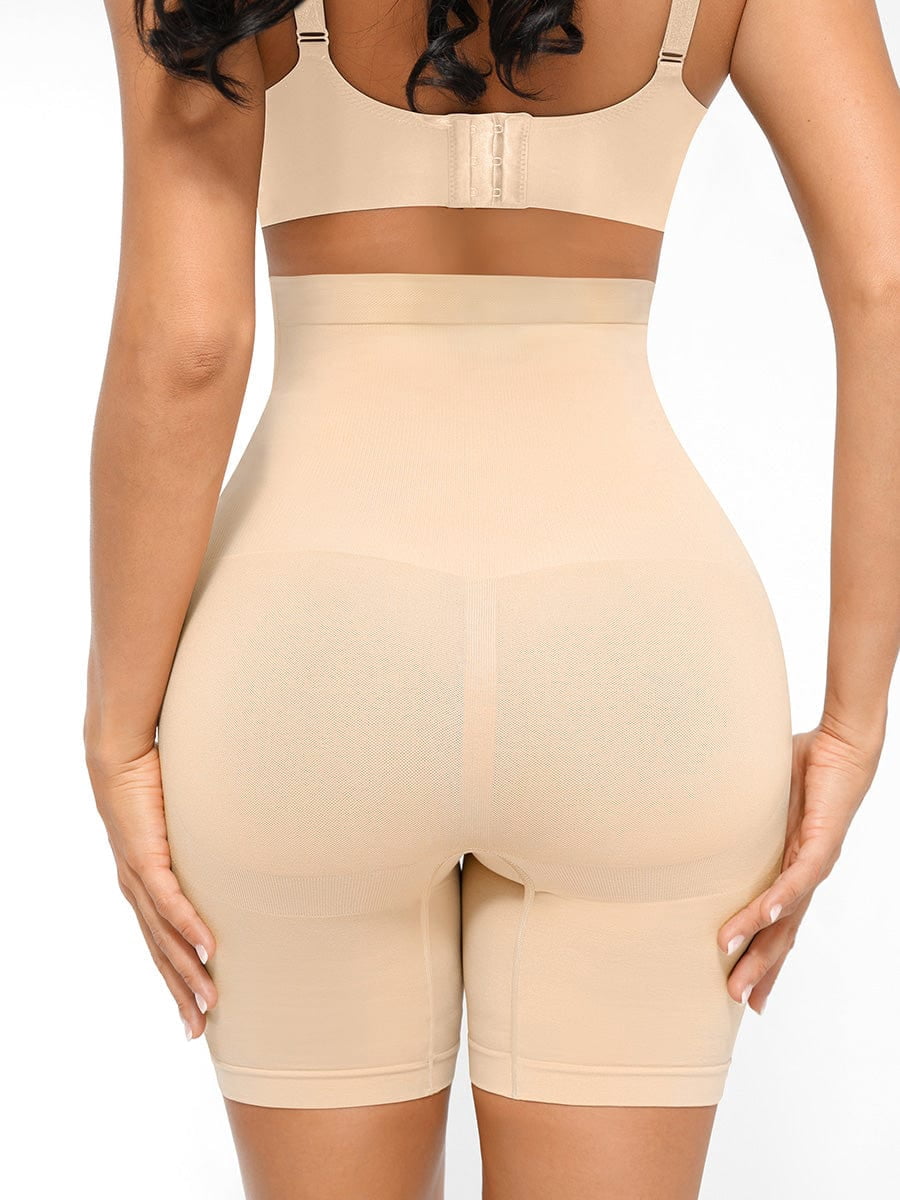 FeelinGirl Women's Seamless Comfort Mid-Waist Tummy Control Shaping Shorts, Sizes XS-4XL
