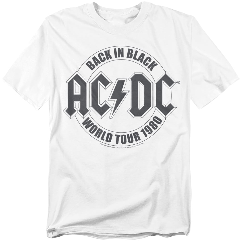 AC/DC Back In Black World Tour Men's & Big Men's Graphic Tee Shirt