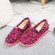 thumbnail image 5 of XIHAHA Zapatillas de algodón antideslizantes para mujer, suela gruesa, otoño e invierno, zapatos de confinamiento cálidos para interiores, zapatillas antideslizantes para hombre, 5 of 5