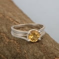 thumbnail image 4 of 2.00 Ctw Round Shape Citrine Gemstone 925 Sterling Silver Solitaire Women Wedding Ring, 4 of 7