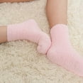 thumbnail image 3 of NUZYZ Women Girl Winter Warm Thicken Coral Fleece Fluffy Solid Color Sleep Bed Socks, 3 of 6