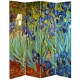 thumbnail image 6 of Red Lantern 6 ft. Tall Double Sided Works of Van Gogh Canvas Room Divider - Irises/Starry Night Over Rhone, 6 of 7