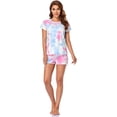 thumbnail image 4 of MyFav Women's Cute Cartoon Print Tee and Shorts Pajama Set,XL, 4 of 4