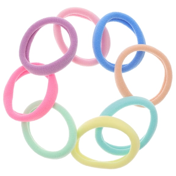 Homoyoyo 100Pcs Elastic Ponytail Holders Small Nylon Hair Ties Assorted Colors for Women Girls Hair Accessories