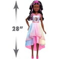 thumbnail image 2 of Muñeca Barbie Gigante Fiesta Unicornio 72cm Pelo Negro Vestido Zapatillas y Corona desmontables, 2 of 4