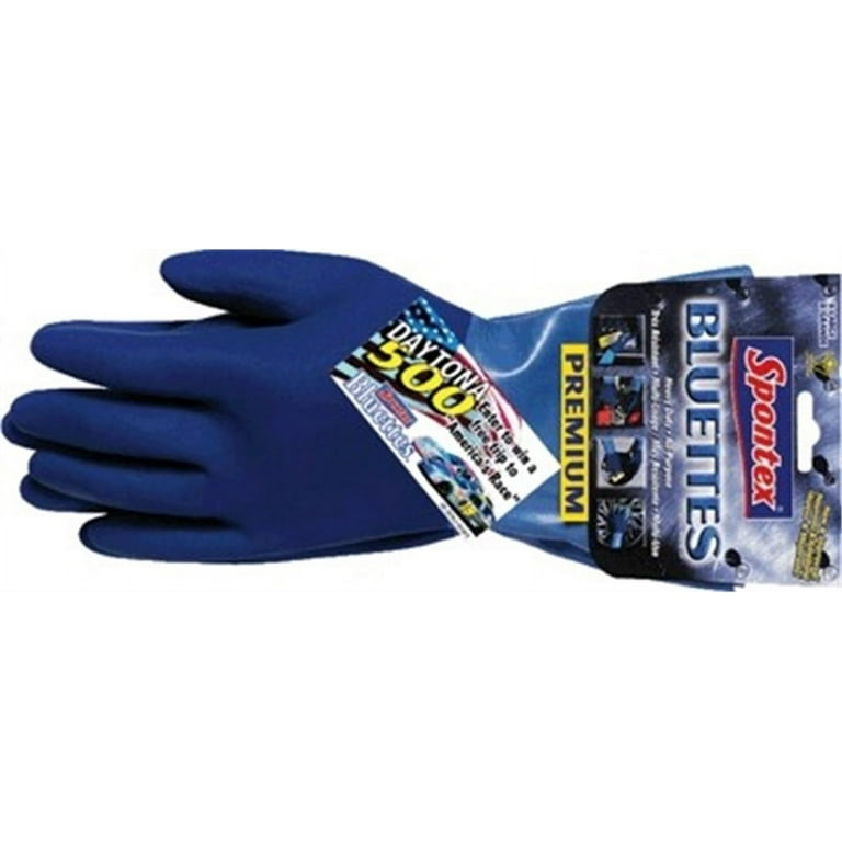 RUBBER Lehigh Rubber Gloves-X-LARGE Bluettes GLOVES Spontex 20005 Knit