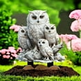 thumbnail image 2 of Owl Garden Statue, Acrylic Owl Figurine Garden Lawn Ornaments for Outdoor Yard Garden Decorations, 2 of 6