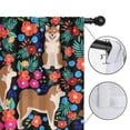 thumbnail image 4 of Blackout Kids Curtains,Shiba Inu Dog and Flower Floral Childrens Insulated Curtains Set Of 2,Bedroom Essentials,Toddler Room Decor 52x84in(132x213cm), 4 of 4
