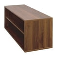 thumbnail image 7 of 2-Tier Storage Organizer,Open Stackable Mounted Storage Cabinet Bookcase,Walnut, 7 of 7