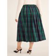 thumbnail image 2 of Free Assembly Women's Belted Cotton Pleated Midi Skirt, Sizes XS-4X, 2 of 5