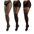 thumbnail image 2 of Becaristey 3 Pcs Bas Résille Creux Collants Résistants à l'Usure Collants Brillants Forme Danse Romantique Fins Serrés Femmes 1ensemble, 2 of 6