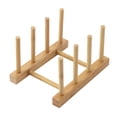thumbnail image 1 of High-quality Solid Wood Bamboo Plate Racks Multipurpose Shelves Plate Shelves Drainboard Kitchen Pot Lid Holder Dish Drain Dish Rack, 1 of 8