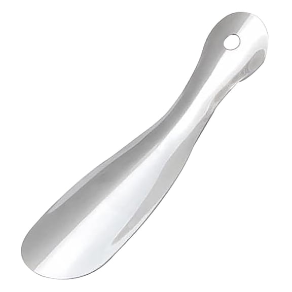 1 Pc Shoe Horn Metal Shoe Horn Portable Small Shoehorn Travel Shoe Horns for Men Women Seniors Stainless Steel Shoe Horn with Hook Small Travel Shoehorn, 7.48 Inch, Silver