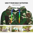 thumbnail image 4 of Fotbe Camouflage Skull Pattern Womens Long Sleeve Hoodie, Pullover Hooded Sweatshirt, Kangaroo Pocket Hoodie with Eye-catching Drawstrings-, 4 of 7