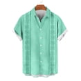 thumbnail image 4 of Kakii Mens Cuban Guayabera Shirt Vintage Short Sleeve Button Down Hawaiian Bowling Shirts Summer Beach Vacation Shirts, 4 of 6