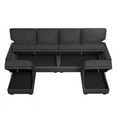 thumbnail image 3 of HONBAY 102.4" Contemporary U-Shaped Sectional Storage Sofa and Hidden Storage with Ottomans for Living Room and Apartment, Dark Grey, 3 of 10