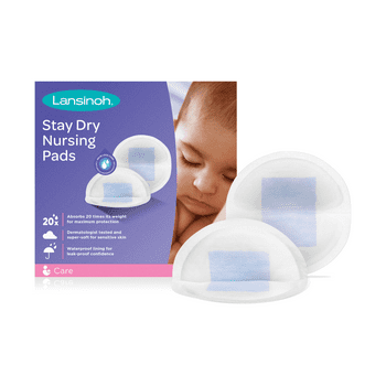 Lansinoh Stay Dry Disposable Nursing Pads for feeding, 36 Count