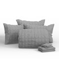 thumbnail image 2 of Dawn Bohemian 8-Piece Alora Gray Solid Print Comforter Bed in a Bag, Full, 2 of 7