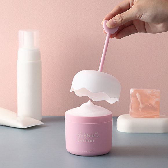 Máquina de espuma portátil para limpiador facial y champú - Herramienta limpiadora facial apta para viajar con diseño de bomba de empuje