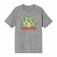 thumbnail image 4 of Gremlins Red Circle Logo Men's Heather Gray Crew Neck Short Sleeve Tee-Medium, 4 of 7