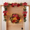 thumbnail image 6 of Fall Decor Qwtwty Christmas Wreath Decoration Imitation Linen Velvet Decoration Ornaments Christmas Tree Rattan Ornaments Christmas Home Decoration, 6 of 6