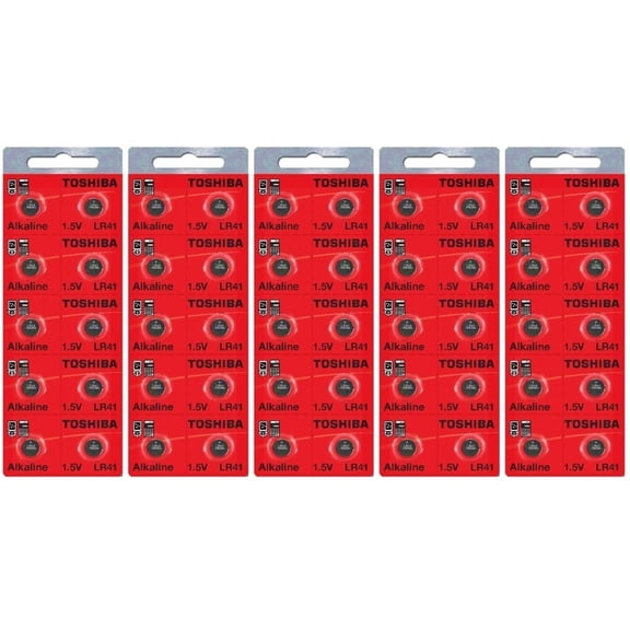LR41 / AG3 Toshiba 1.5V Alkaline Pack Of 50 Button Cell Batteries EXP 2024