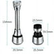 thumbnail image 2 of Accesorio de rociador de grifo flexible, extensor de aireador de fregadero de cocina de 360 ​​°, ABS, cromo pulido para agua fría y caliente (plata, 2 uds.), 2 of 5