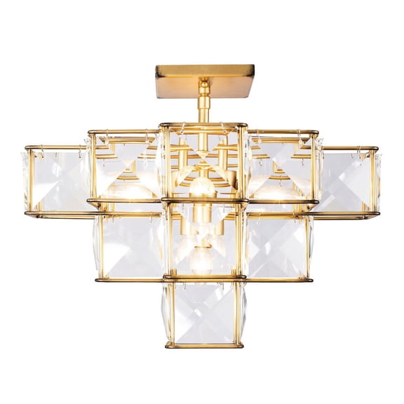 Varaluz Cubic 5-Lt Ceiling Fixture - Calypso Gold