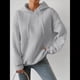 thumbnail image 4 of Sudadera con Capucha para Mujer, A , Cálida, Informal, Holgada, de Gran Tamaño. Gris XL, 4 of 7