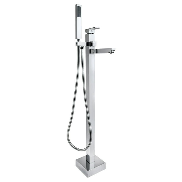 Akdy 38 Freestanding Bathtub Faucet Floor Mount Tub Filler Handheld Bath Wand Shower Walmart Com Walmart Com
