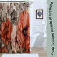 thumbnail image 5 of Brown and Red Flower Shower Curtain, Boho Watercolor Floral Bath Curtain Modern Bathroom at Home Decor Waterproof Fabric Machine Washable, 72x72 Inch, 5 of 6
