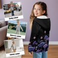 thumbnail image 5 of Uorisanigo Full Zip Hoodies Youth Long Sleeve Zip Up Hoodies Fluffy Furry Jacket for Girls Boys Lightweight Purple Mushroom Jacket Sweatshirt Shirts with Pocket for Sports and Daily Wear, 5 of 7