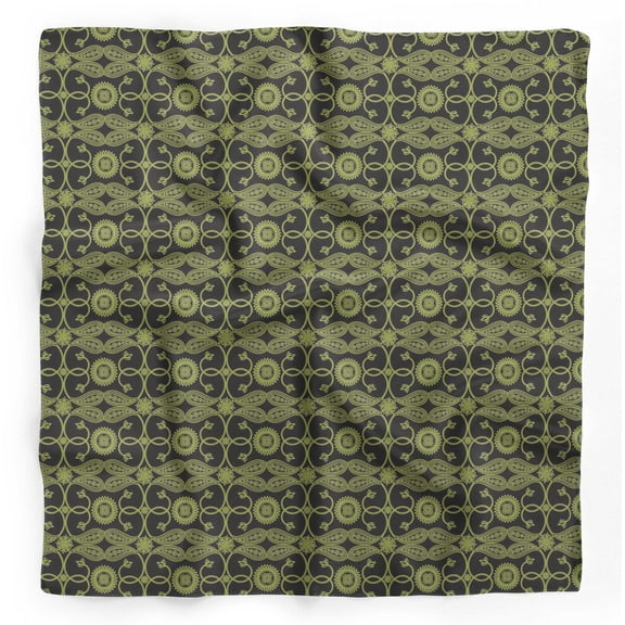 Bimba Green Paisleys Paisley Pure Silk Printed Head Bandanas Summer Neck Wrap Scarf 40 x 40 Inches